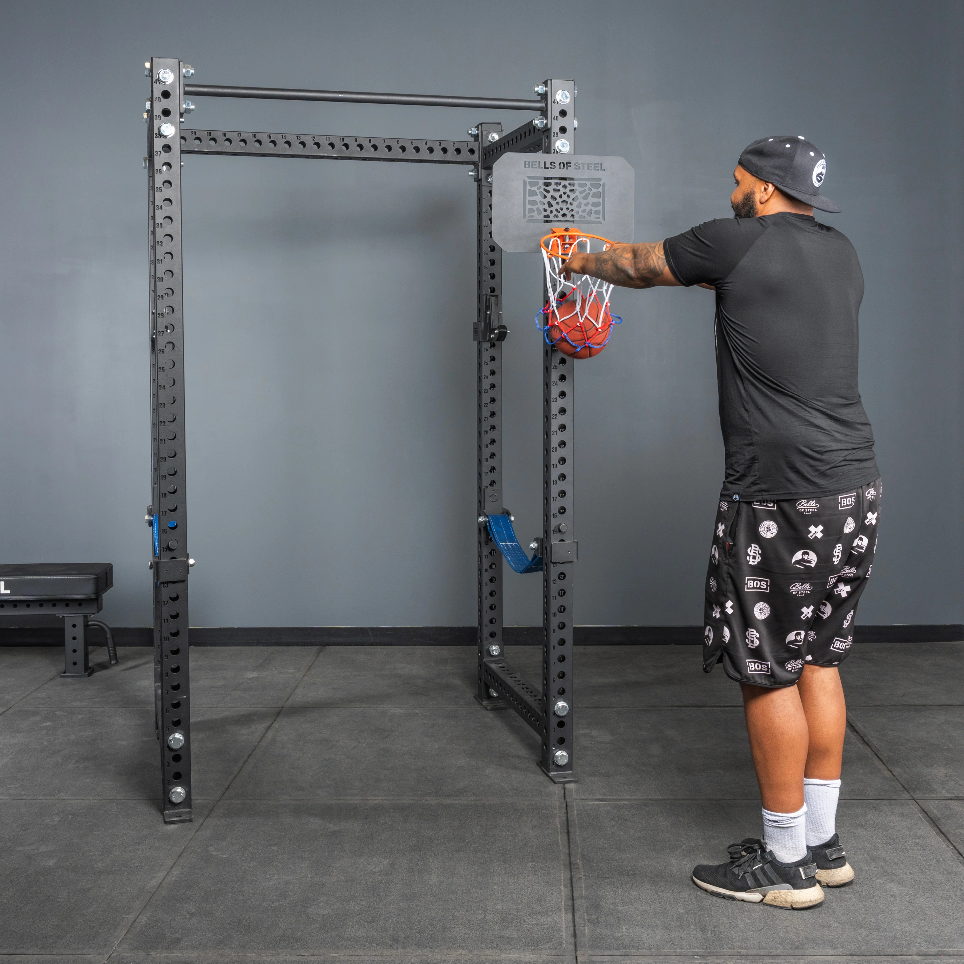 Rack Attached Basketball Hoop w/ Ball - Image 4
